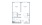 Van Gogh A - 1 bedroom floorplan layout with 1 bath and 632 square feet.